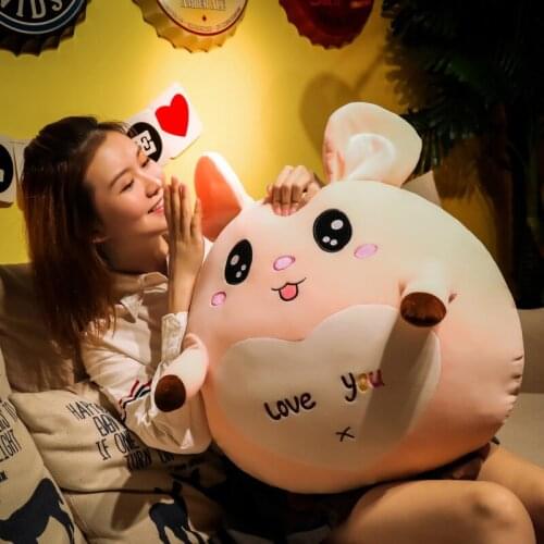 1pc 35-70CM Cute Grey Mouse Plush Toys Lovely Stuffed Animal Round Rat Dolls for Children Baby Lovely Birthday Xmas Gift Pillow