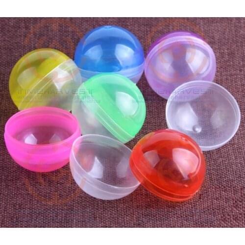 100 pcs/ bag The capsules ball 45mm capsules cover multicolor round sase empty plastic ball for Toy Vending Vending Machine