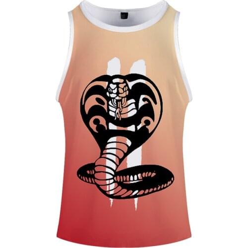 2021 Print The Karate Kid Cobra Kai Bodybuilding Tank Tops sport Tank Summer vest Fitness Sleeveless Tee Shirt singlet Mens Tops