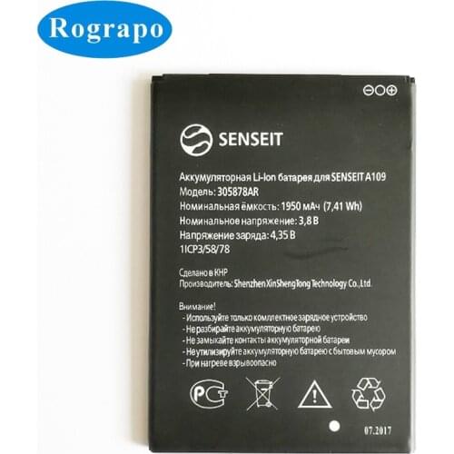 3.8V 1950mAh New 305878AR Replacement Battery For Senseit A109 A 109 Bateria Batterie Baterij Cell Mobile Phone Batteries