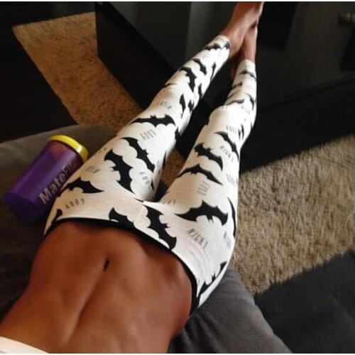 50pcs/lot fedex fast european style female Sexy Women Leggings White bat Legging Low Waist Legging free