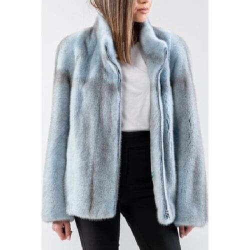 Alabling Blue Fur Coats