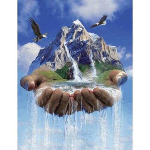 5D DIY Diamond Mosaic Landscape Jesus Diamond Painting Cross Stitch Kits Diamond Embroidery Patterns Rhinestones Arts