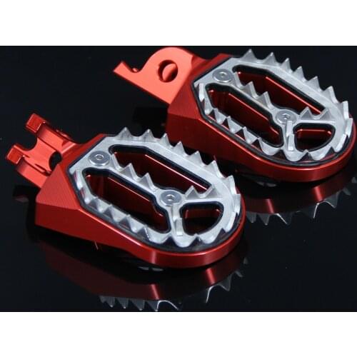 CNC Aluminum Motorcycle footrest footpegs Pegs Pedals For Honda Year 2004-2017 CRF250R CRF250