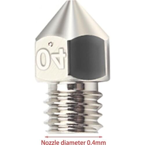 Non-stick Heat Resistant M6 Thread MK8 0.4mm Plated Copper Nozzle for 3D Printer Q1JF
