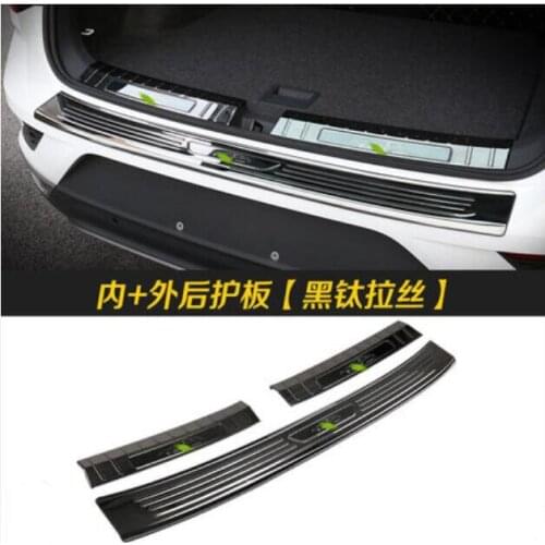 Car accessories For Volkswagen T-ROC 2018-2020 Stainless Steel Rear Trunk Boot Bumper Guard Plate Protector Molding Trim