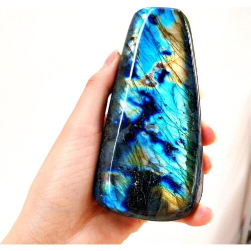 Target Can Choose! Natural Luminous Mineral Specimens Moonlight Crystal Stone Labradorite Polished Irregular Ornaments