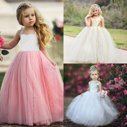Kid Girl Dresses Flower Princess Formal Party Wedding Bridesmaid Gown Dress Set
