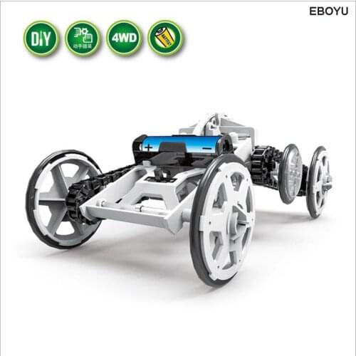 EBOYU 4WD DIY Climbing Car Vehicle ,Assembly Kit for Kids, Learn The Mechanical Transmission Structure of The Vehicle