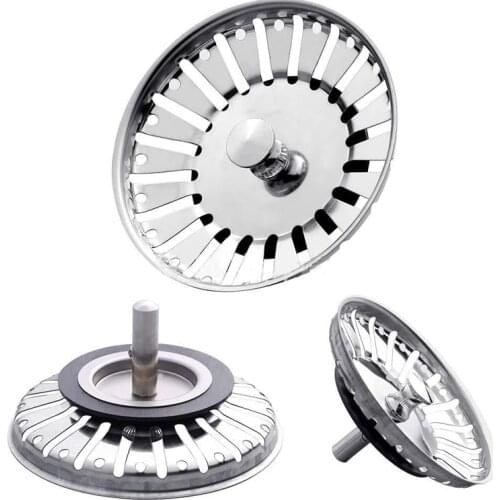 84MM Bathroom Sink Strainer 304 Stainless Steel Water Stopper Sink Sink Water Filter Plug Kitchen Sink Accessories Kitchen Tools