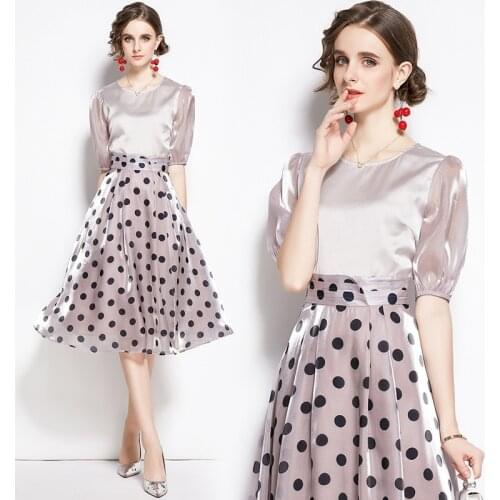 HIKAEOM Summer Polka Dot Dresses