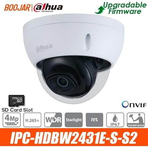 Dahua IP camera IPC-HDBW2431E-S-S2 4MP IR Mini Dome Network Camera POE starlight Upgraded from IPC-HDBW1431E genuine internation
