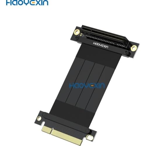 HYX high speed pcie risePci-E3.0 Express 8X To 8X Slot Riser Card Converter Extender Ribbon Adapter Extension Cable Gold Plated