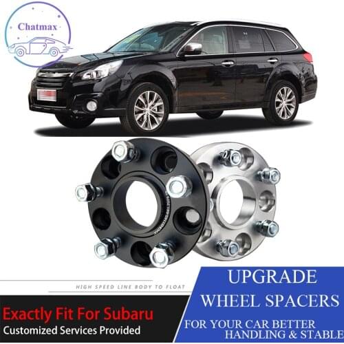 4 Pcs For Subaru Series 5X100 56.1CB 25mm Thick Hubcenteric Black/White Color Wheel Spacer Adapters