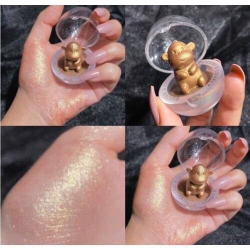 Creamy Glitter Makeup Highlighter Bronzer Palette Glow Face Contour Shimmer Illuminator Highlight Cosmetic Bronzer Blush Blusher