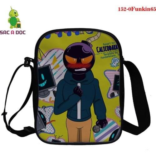 Fashion Trend Men Bag 2021 New 3d Print Friday Night Funkin Shoulder Bag Cute Student Messenger Bag Soccerly Zipper Handbags Bag