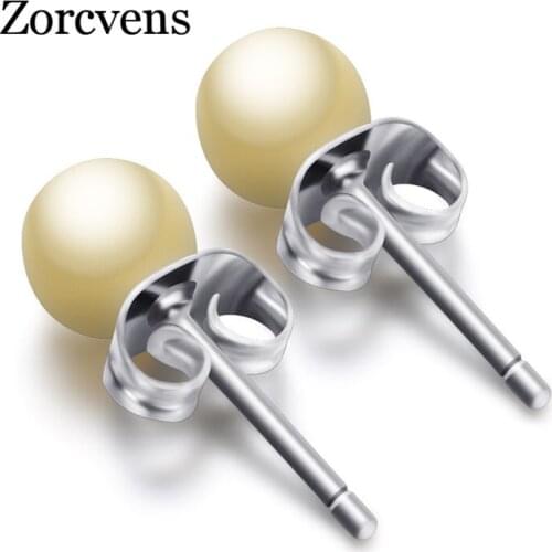 Modyle Fahsion Colorful Ceramic Stud Earrings New Arrival Simple Round Women Stainless Steel Cute Small Bulk Earrings