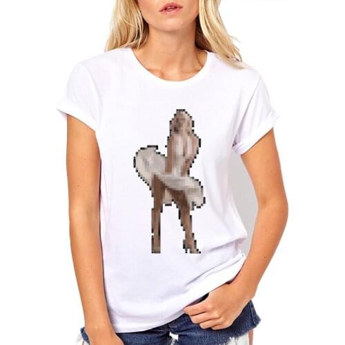 Harajuku New womens t shirt Marilyn Low Pixel printed t-shirts women girl summer casual tee tops clothing Funny design