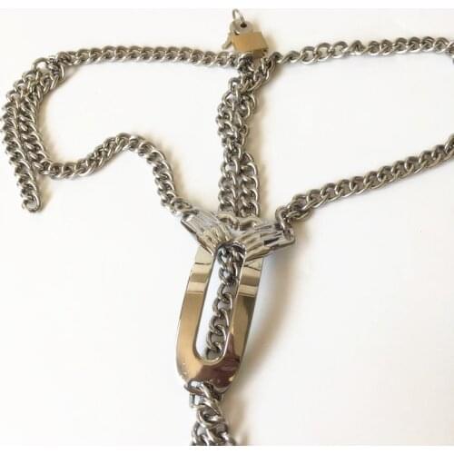 New Female metal stainless steel invisible chastity belt chastity pants device SM Bondage Fetish Restraint Device Sex For Woman