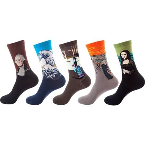 Wholesale 5Pair/lot men and women cotton socks Colorful funny happy socks Fashion casual summer socks High quality Drop shipping