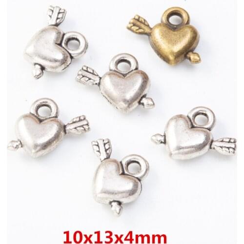 70 pieces of retro metal zinc alloy Love pendant for DIY handmade jewelry necklace making 7967