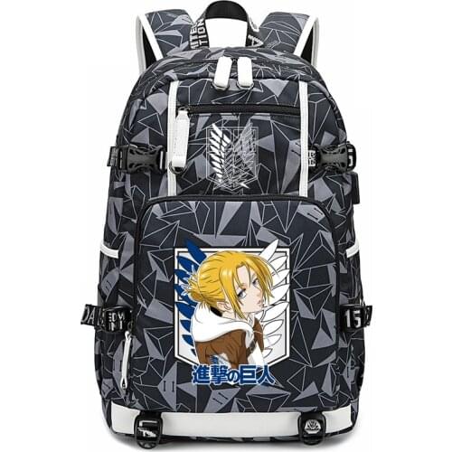 Attack on Titan Oxford Schoolbag Boys Girls Backpack Shingeki No Kyojin Anime 18 Inch Large Capacity Teenagers School Backpack