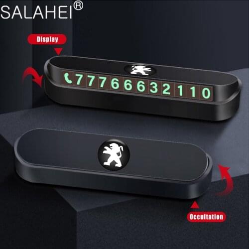 1PC Temporary Parking Card Phone Number Card Plate Telephone Number For Peugeot GT 207 307 407 507 508 408 308 206 406 5008 3008