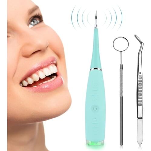 Ultrasonic Teeth whitening cleaning device rechargeable dental flosser Waterproof electric tooth cleaner calculus remover