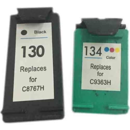 Vilaxh For HP130 134 Compatible Ink Cartridge for HP 130 134 xl Deskjet 5943 6543 5743 6623 5743 6843 6523 6943 printer