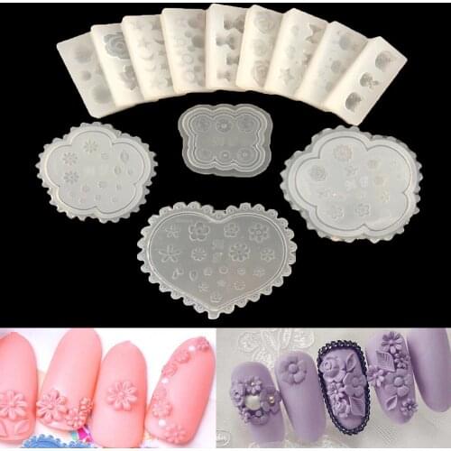 Aouke Japanese nail art silicone mold mini flower Zouju flower cherry small fresh nail glue DIY jewelry