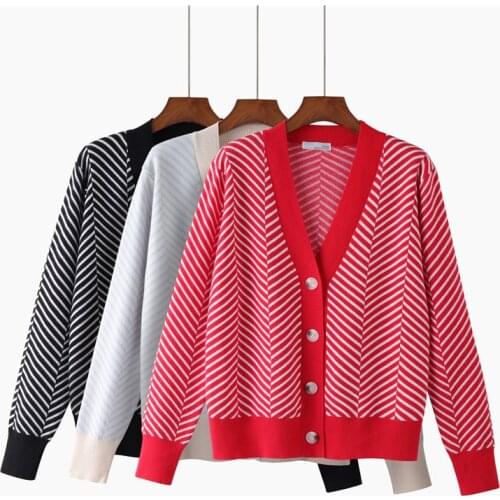 Winter Knitted Cardigans Women Casual Loose Button Cardigan Sweaters Elegant Long Sleeve Sweaters Outerwear Women Top Jacket