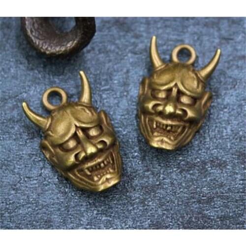 1pc Handmade Retro Brass Hannya Pendant Keychain Cosplay Accessories Backpack Decor Halloween Gift for Men Women Hot