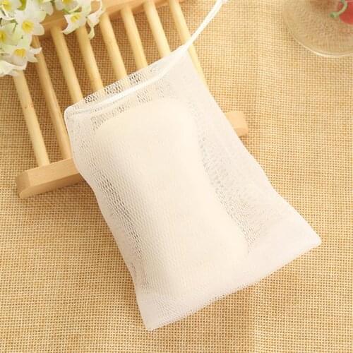 10PCS Hanging Double Layer Hand-made Foaming Net Soap Bubble Mesh Bag Face Care Clean Helper Tools Bathroom Gadgets