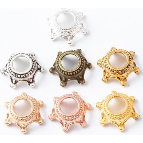 100 PCS 13mm*5mm*6mm Fashionable alloy jewelry stereo crown 7 color options