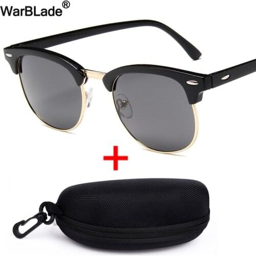 Fashion Men Semi-Rimless Sunglasses Women Vintage Classic Brand Designer Sun glasses UV400 Eyewear Oculos De Sol Gafas