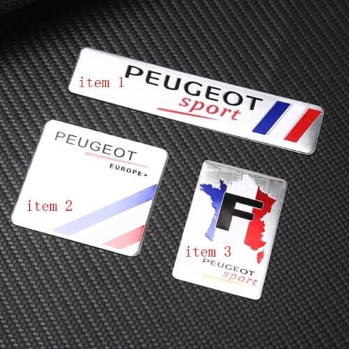 20x Peugeot 3D Aluminum Alloy Emblem Sticker For Peugeot 107 108 206 207 308 307 508 2008 3008 Car Styling