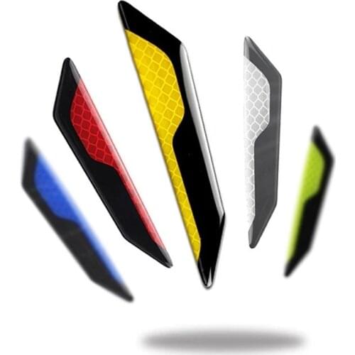 4pc Car Door Anti-Collision Strip Body Stickers Reflective Sticker Warning Decorative Scratch-Resistant Modified