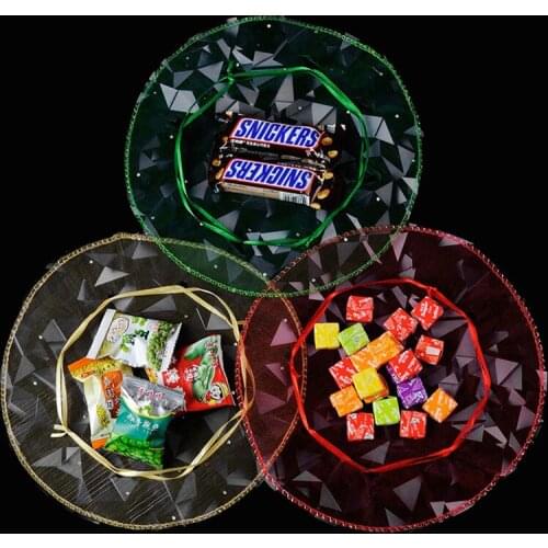 50Pcs Wedding Jewelry Pouches Gift Bag Diameter 26cm Round Bottom Organza Eugen Yarn Bag Packaging Bags 6Z-SH836