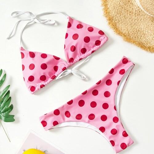 Bikini 2020 Sexy Swimsuit Low Waist Swimwear Bikinis Women Bikini Set Bathing Suit Biquini Plaid Beach Wear