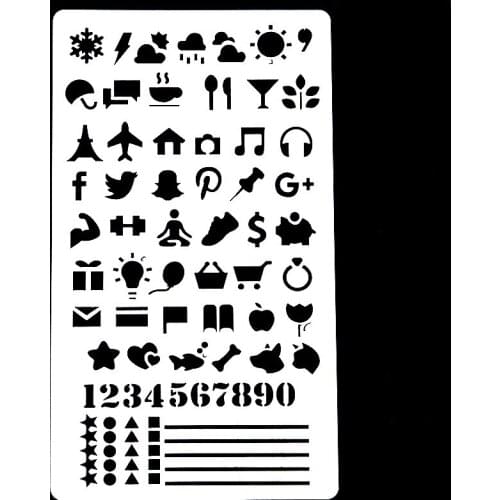 DIY Scrapbooking Digital Postcards Symbol Embossing File Drawing Spray Template Crafts Digital Plastic Label Embossing Folders