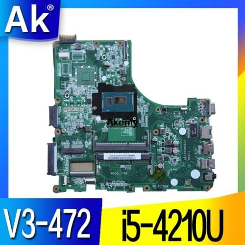 For Acer V3-472 E5-471 E5-471G V3-472P Laptop motherboard DA0ZQ0MB6E0 with i5-4210U CPU Onboard 100% fully tested work perfect
