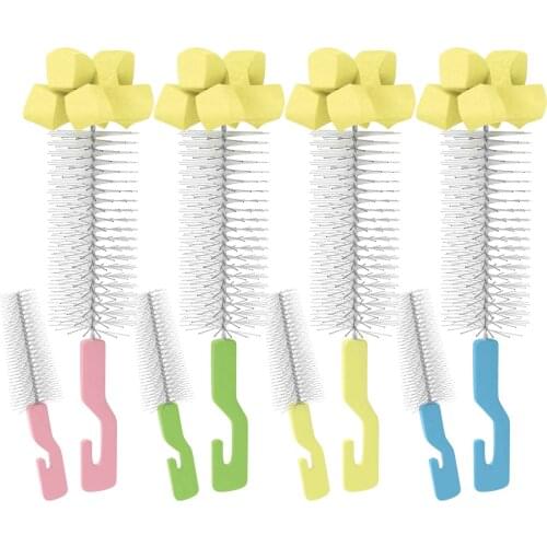 Mother Baby Baby Bottle and Bottle Nipple Cleaning Brush Color Quality Beautiful Girl/Boys Babysoft