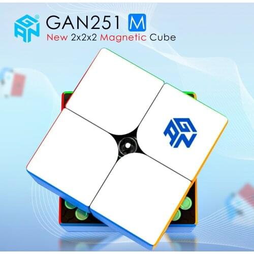 GAN251 M Magnetic 2x2x2 Magic Speed Cube Gan251M Professional Stickerless Magnets Pocket Puzzle Cube 2x2 GAN 251 M