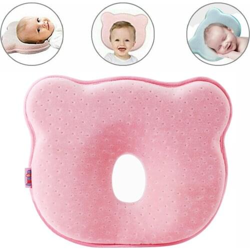 Hot Sale 1PC Baby Pillow Anti-roll Head Cushion Newborn Head Support with Velvet Cover Baby Supplies