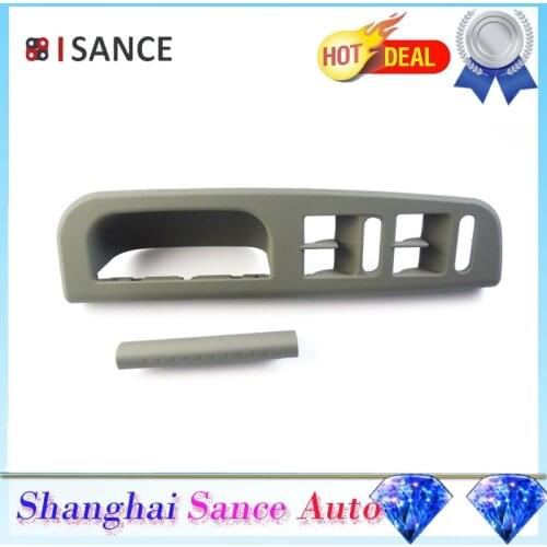ISANCE Grey Window Switch Panel Bezel & Door Pull Handle Trim Cover 3B0867175 , 3B1867171E For VW Jetta Golf Bora MK4 Passat B5
