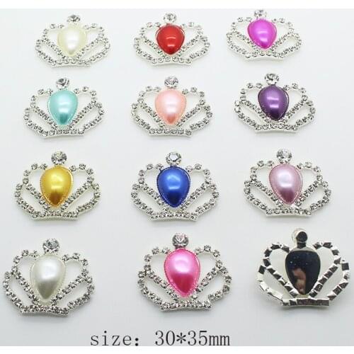 High-grade10pcs pearl crown Jewelry decorative findings Wedding hair accessories jewelry buckle production invitation decoration
