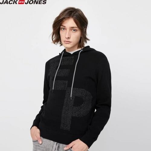 JackJones Mens Casual Sporty Regular fit Hooded Pullover Warm Knit Sweater| 219424522