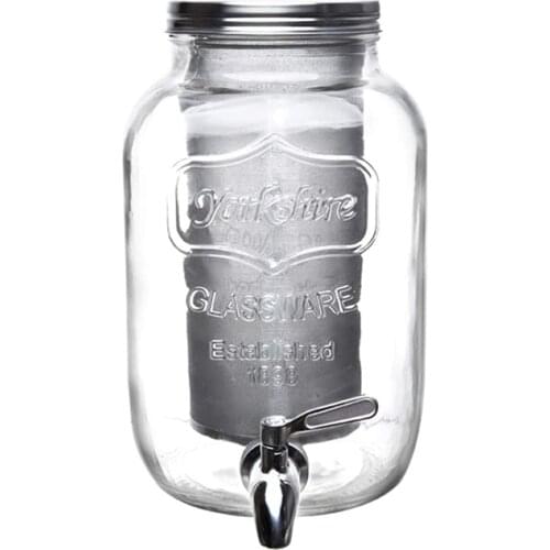 Big deal Coffee Maker, 5L Cold Brew Mason Jar with Stainless Steel Spigot and Removable Mesh Filter,Thick Glass Carafe for Juice