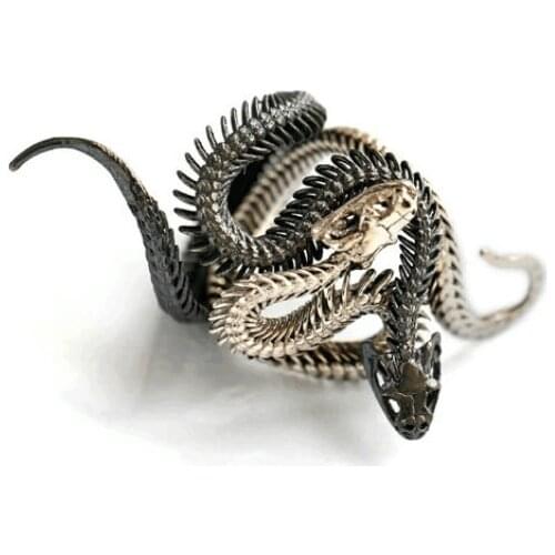 Creative and Unique Retro Punk Style Snake Ring Exaggerated Men Jewelry Domineering Hip-hop Animal Men Ring African Jewelry