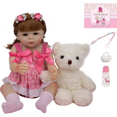 19"48CM New Design Fashion Doll Bebe Reborn Toy Whole Silicone Baby Doll Fantasy Lifelike Realistic Baby Bath Toy Kid Play Gift